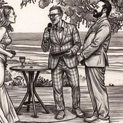 Casamento de Gabriel O Pensador tem fotos inéditas com Nelson Freitas como celebrante