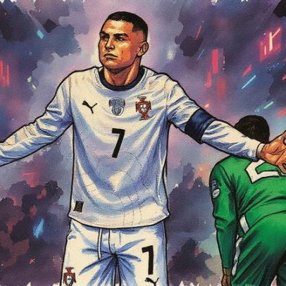 Ronaldo é expulso por cotovelada em jogador da Irlanda