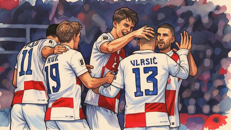 1 de 2 Croácia vence as Ilhas Faroe e garante vaga na Copa do Mundo de 2026 — Foto: Getty Images