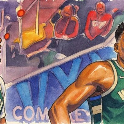 Giannis Antetokounmpo e Myles Turner reagem após nova derrota
