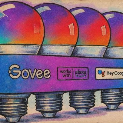 Pacote com quatro lâmpadas inteligentes Govee sai quase de graça na Amazon como lâmpadas de orçamento