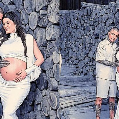 MC Guimê faz ensaio fotográfico com a noiva na reta final da gravidez