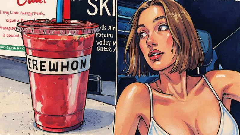 Hailey Bieber’s name has been mysteriously removed from her famous Erewhon Strawberry Glaze Skin smoothie. haileybieber/Instagram