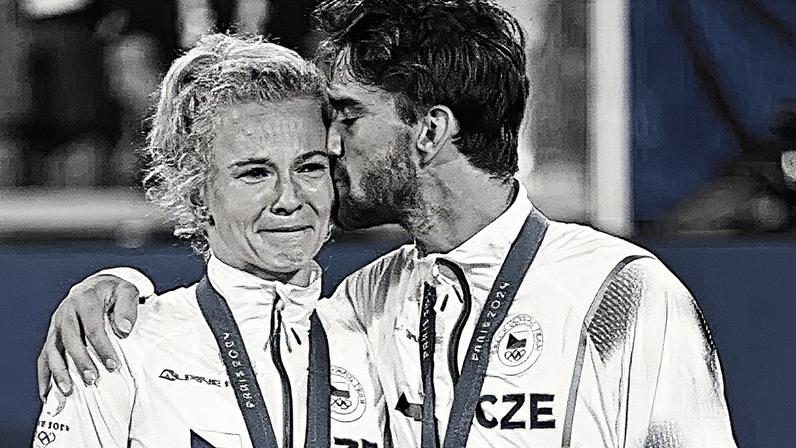 Os tchecos Katerina Siniakova e Tomas Machac são os atuais campeões olímpicos (Reprodução)