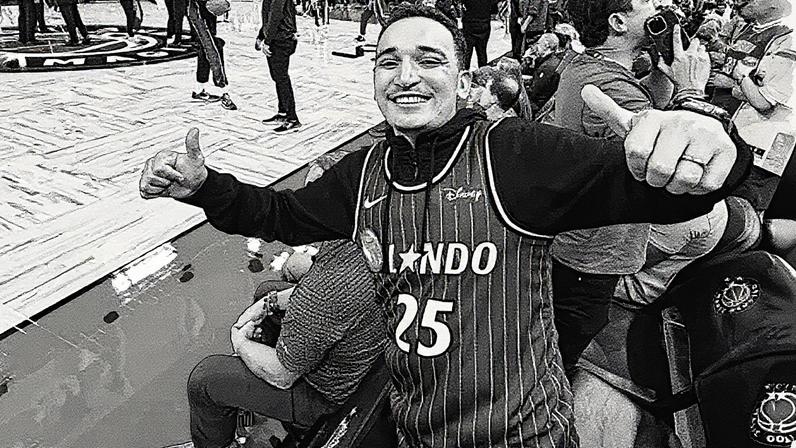 João Gomes assistiu o jogo entre Orlando Magic e Golden State Warriors pela NBA (Foto: Reprodução / Instagram)