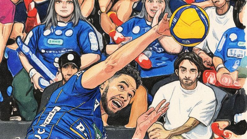 Ataque do Vôlei Renata foi uma das armas neste sábado (Foto: Pedro Teixeira/Vôlei Renata)