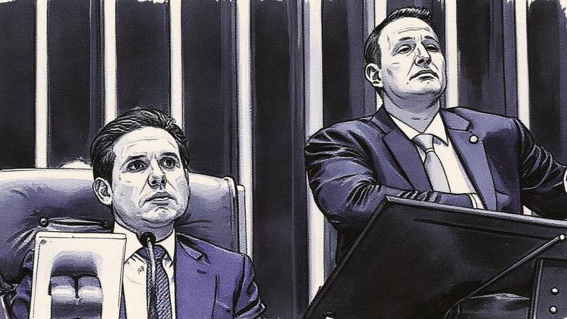 Discussão e votação de propostas legislativas. Presidente da Câmara dos Deputados, Hugo Motta (REPUBLICANOS - PB). Dep. Guilherme Derrite (PP - SP) - Kayo Magalhães / Câmara dos Deputados