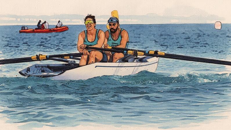 Remadores portugueses, Afonso Costa e Patrícia Batista, competem no Mundial de remo de mar em Antália