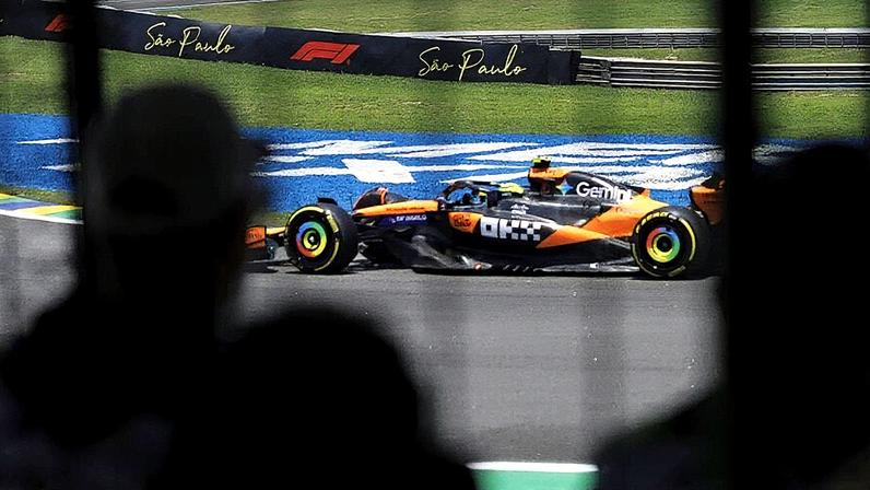 Lando Norris no circuito de São Paulo