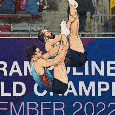 Dupla lusa de trampolim sincronizado fica em quarto na final dos mundiais