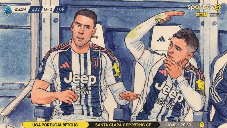 Francisco Conceição irritado no Juventus-Torino