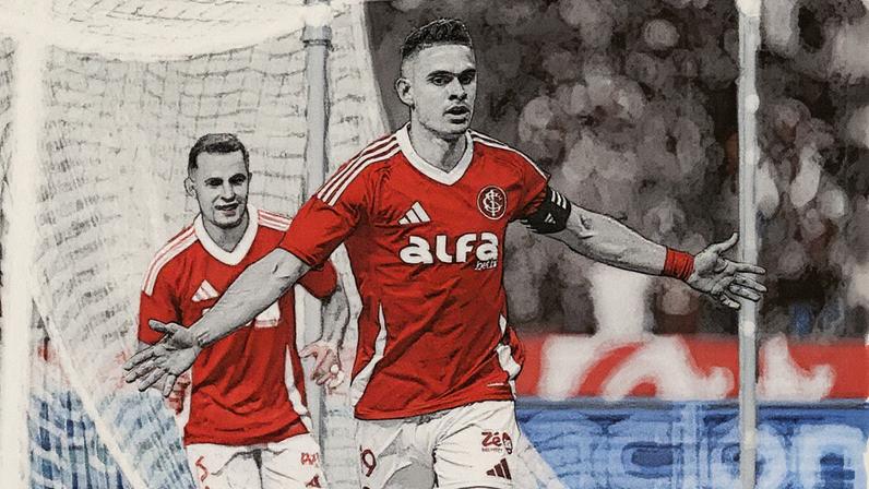 Rafael Borré começa o jogo apesar de ter jogado na terça (Foto: Ricardo Duarte / Internacional)