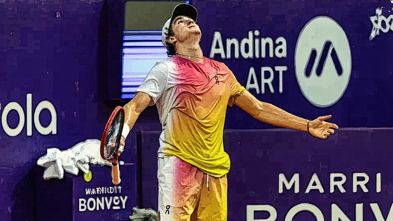 João Fonseca na dramática vitória sobre o argentino Mariano Navone em Buenos Aires (Divulgação)