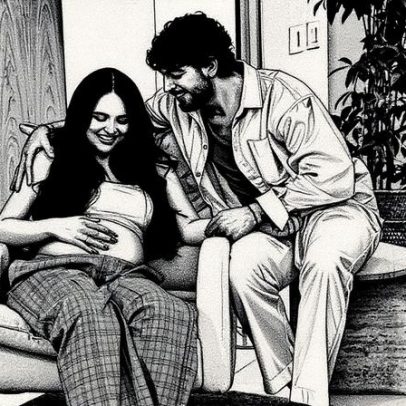 Grávidos Rafa Kalimann e Nattan participam de curso para pais