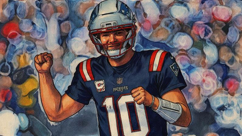 Drake Maye rebate Cam Newton sobre ouro de tolo