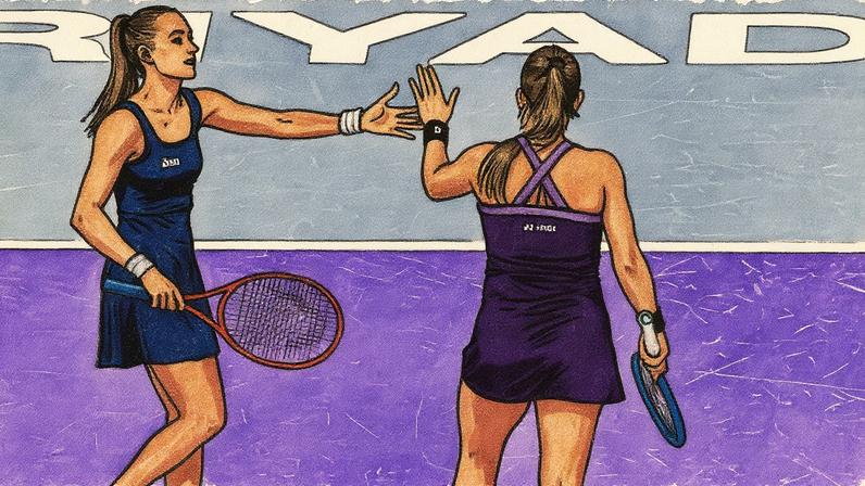 Luisa Stefani (e) e Tiema Babos avançam às semifinais na Arábia Saudita (Foto:Jimmie 48 Photography/WTA)