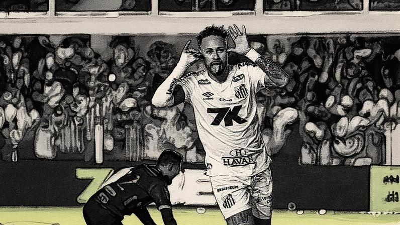 Neymar comemora gol marcado diante do Mirassol (Foto: Mauricio De Souza/AGIF / Gazeta Press)