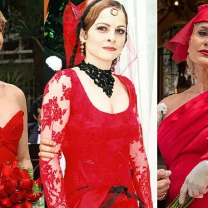 Vestido de noiva vermelho inspira modelos usados em novelas