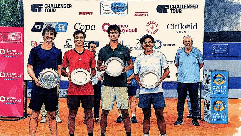Lucio Ratti, Victor Pagotto, Rodrigo Pacheco Mendez e Alex Hernandez (Foto: Challenger Ciudad de Guayaquil)