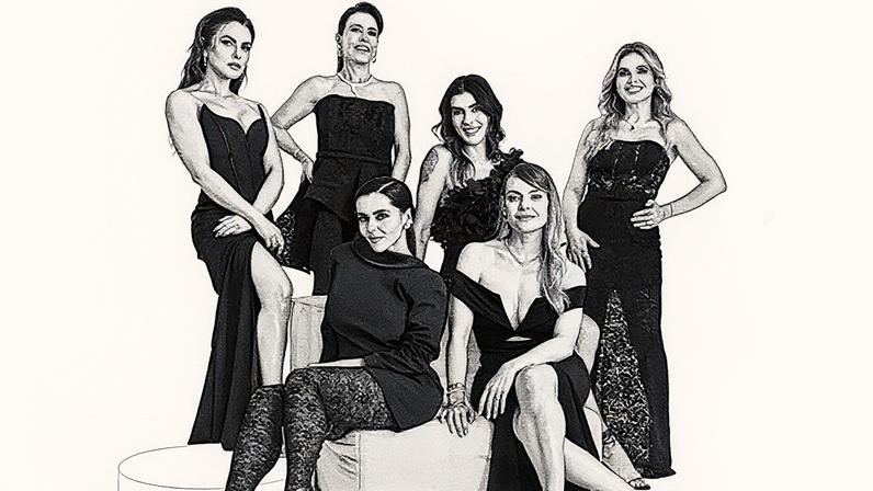 Thaily Semensato, Roseli Tavares, Cristal Lobo, Tana Lobo, Layla Monteiro e Andréa Mota — Foto: Maurício Fidalgo/Divulgação