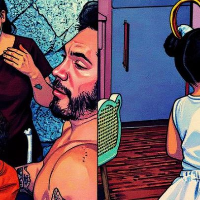 Dia do cabelo maluco com os filhos Lua e Ravi conquista fãs nas fotos