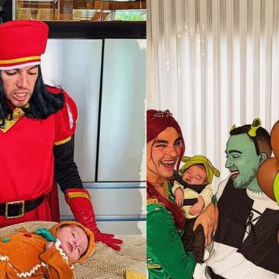 Lucas Rangel e Lucas Bley celebram um mês da filha Mia