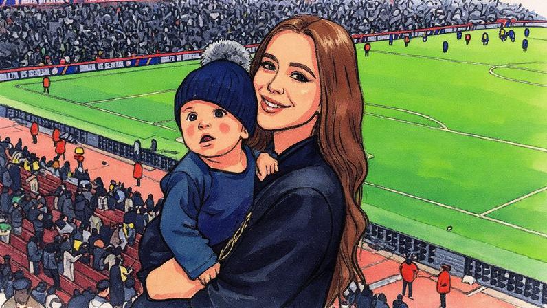 Amanda Araújo celebra 5 meses do filho, Richarlison Jr., durante jogo da seleção brasileira — Foto: Reprodução/ Instagram