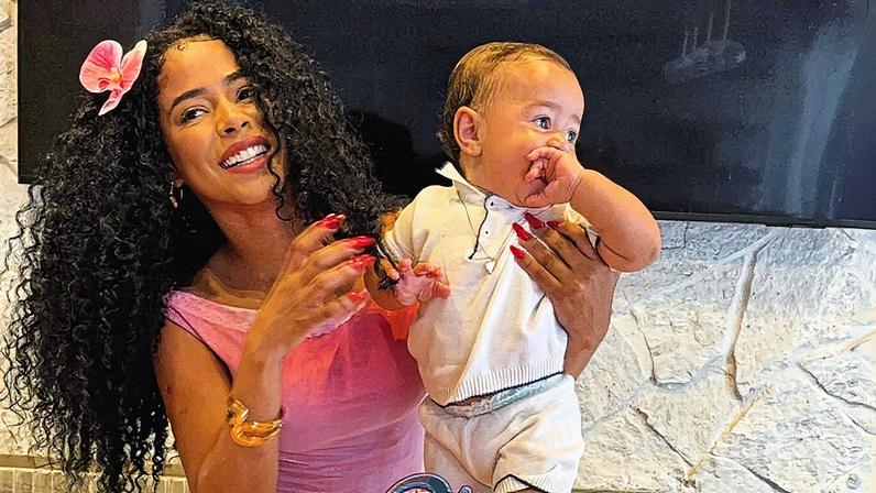 Lorena Maria celebra o 9º mesversário de Rás, seu filho com MC Daniel — Foto: Reprodução/ Instagram