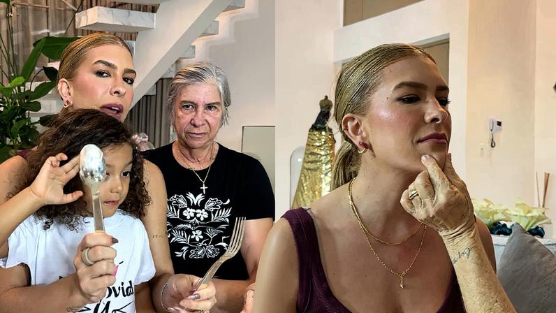 Lore Improta faz testes caseiros para descobrir sexo do bebê — Foto: Reprodução/ Instagram