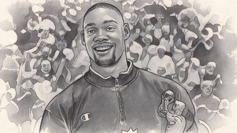 Rodney Rogers recebe prêmio de Sexto Melhor Homem da NBA (Foto: Reprodução Instagram @nbahistory)