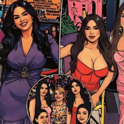 Sofía Vergara posa com a irmã mais jovem Sandra em rara foto de família