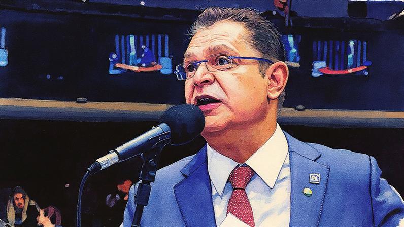 Estratégia: Sóstenes Cavalcante, em discurso no plenário da Câmara. O líder do PL na Casa diz que a reação a Moraes deve iniciar com denúncias em todas as embaixadas de Brasília. (Foto: Bruno Spada/Câmara dos Deputados)