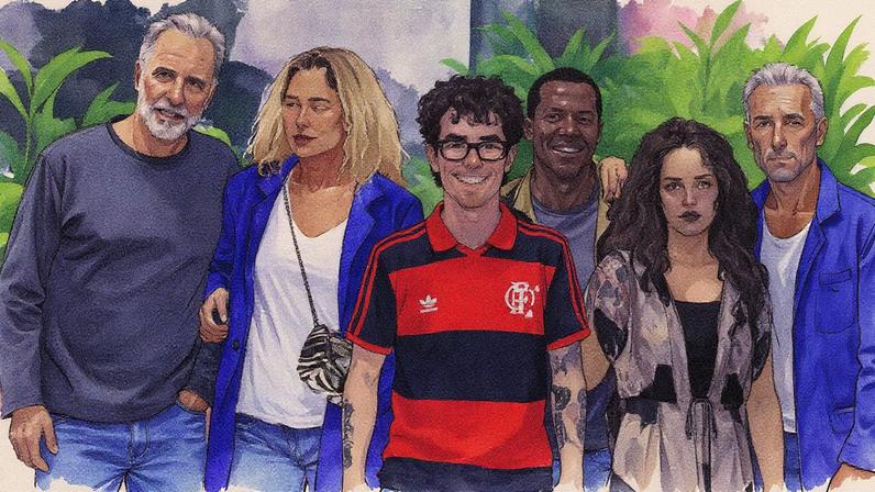 Andrea Beltrão é clicada com o marido e os filhos durante passeio no Rio — Foto: Thiago Martins / Agnews