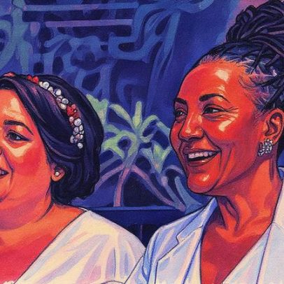 Thais Fersoza revela fotos do casamento da irmã