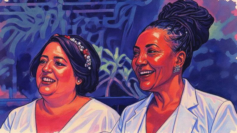 Tatiana Santos, irmã de Thais Fersoza, se casa com Fernanda Guirelli — Foto: Reprodução/Instagram