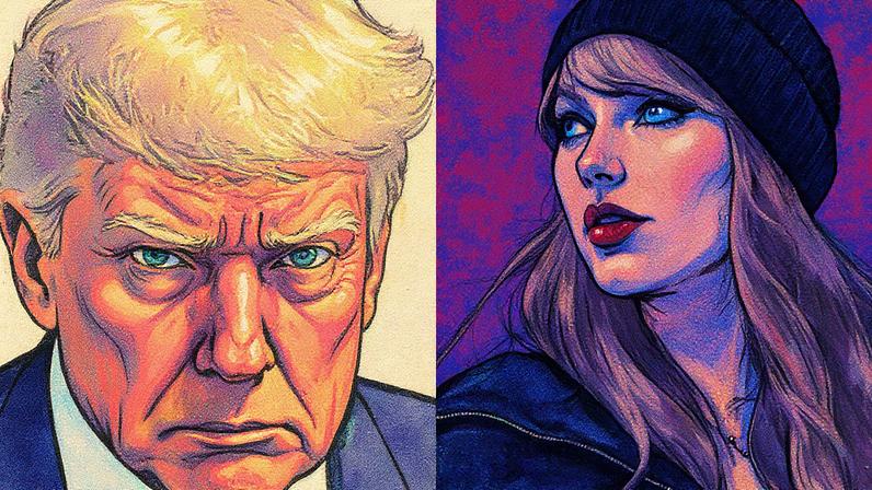 A new White House post on TikTok sets images of the U.S. military and Donald Trump's mugshot to lyrics from Taylor Swift's "The Fate of Ophelia"