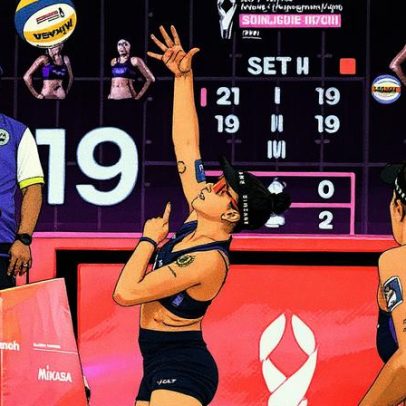 Thâmela/Vic enfrentam Placette/Richard no Mundial de Vôlei