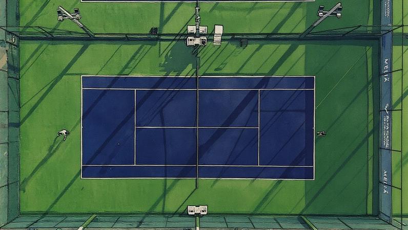 Uma das quadras do Rafa Nadal Tennis Center, em Punta Cana (Divulgação)