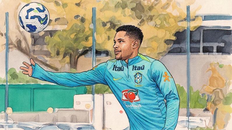 Vitor Roque, atacante do Palmeiras e da Seleção Brasileira (Foto: Rafael Ribeiro/CBF)