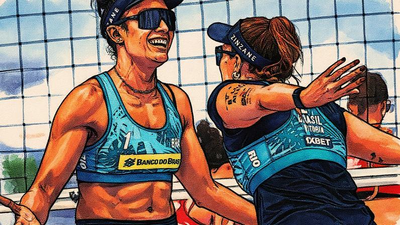 Dupla Vitória e Hegê (Foto: Volleyball World)