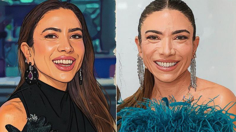 Patrícia Abravanel em novembro de 2024 e em novembro de 2025 — Foto: Gabriel Cardoso/SBT