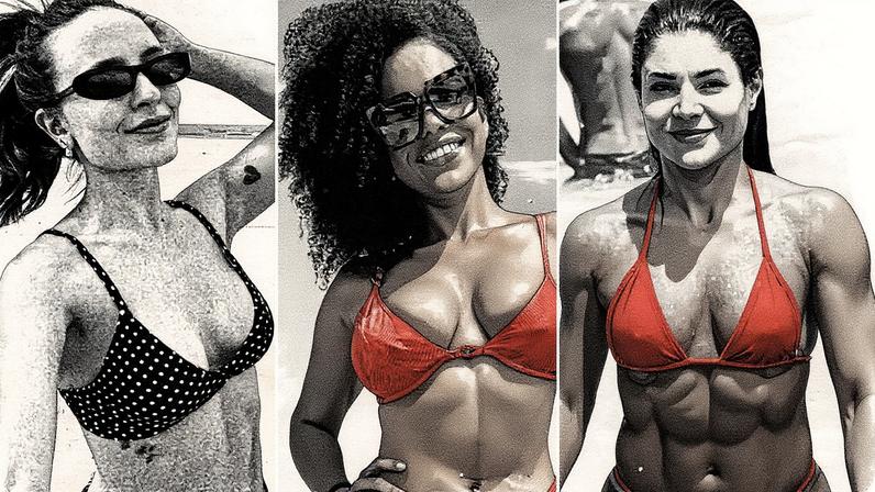 Larissa Manoela, Jeniffer Nascimento e Gkay escolheram praias do Rio de Janeiro para curtir folga no fim de semana — Foto: Reprodução/Instagram, Daniel Delmiro e JC Pereira/AgNews