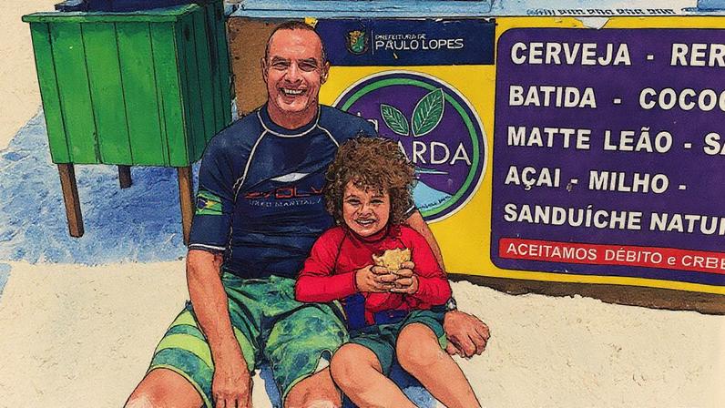 Paulo Zulu e o filho caçula, Kiron, de 4 anos — Foto: Reprodução/Instagram